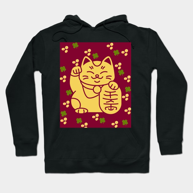 Maneki neko - Lucky cat Hoodie by SkyisBright